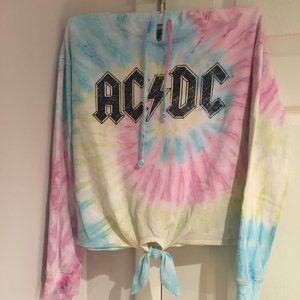 vintage ACDC cropped hoodie